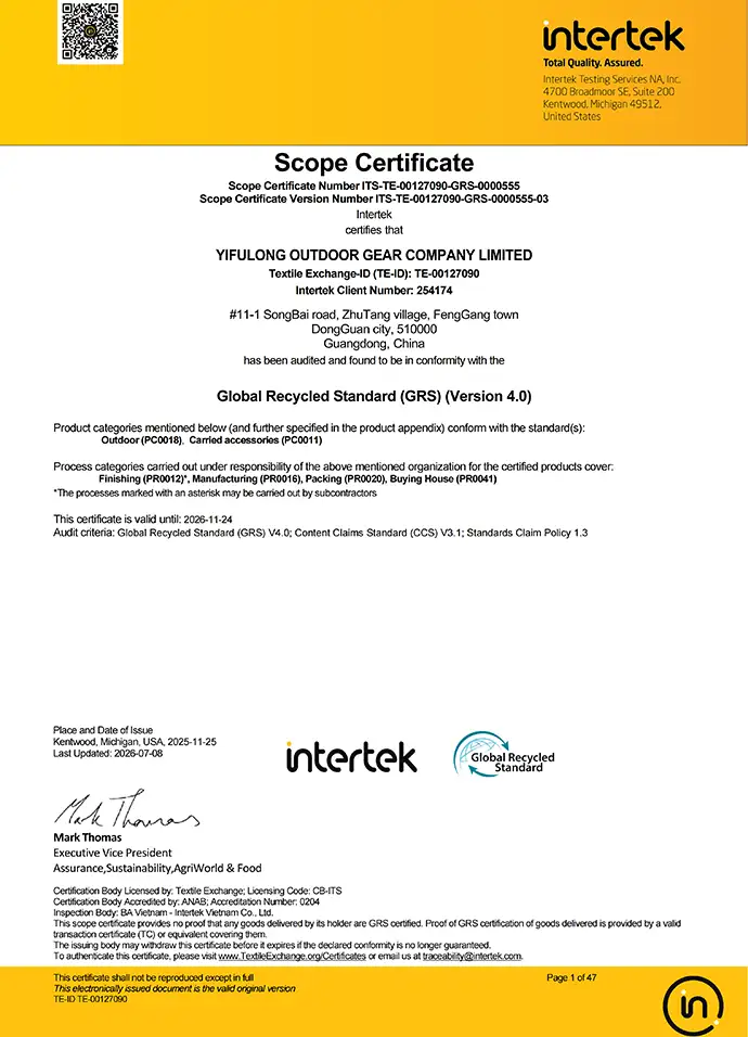 Certification